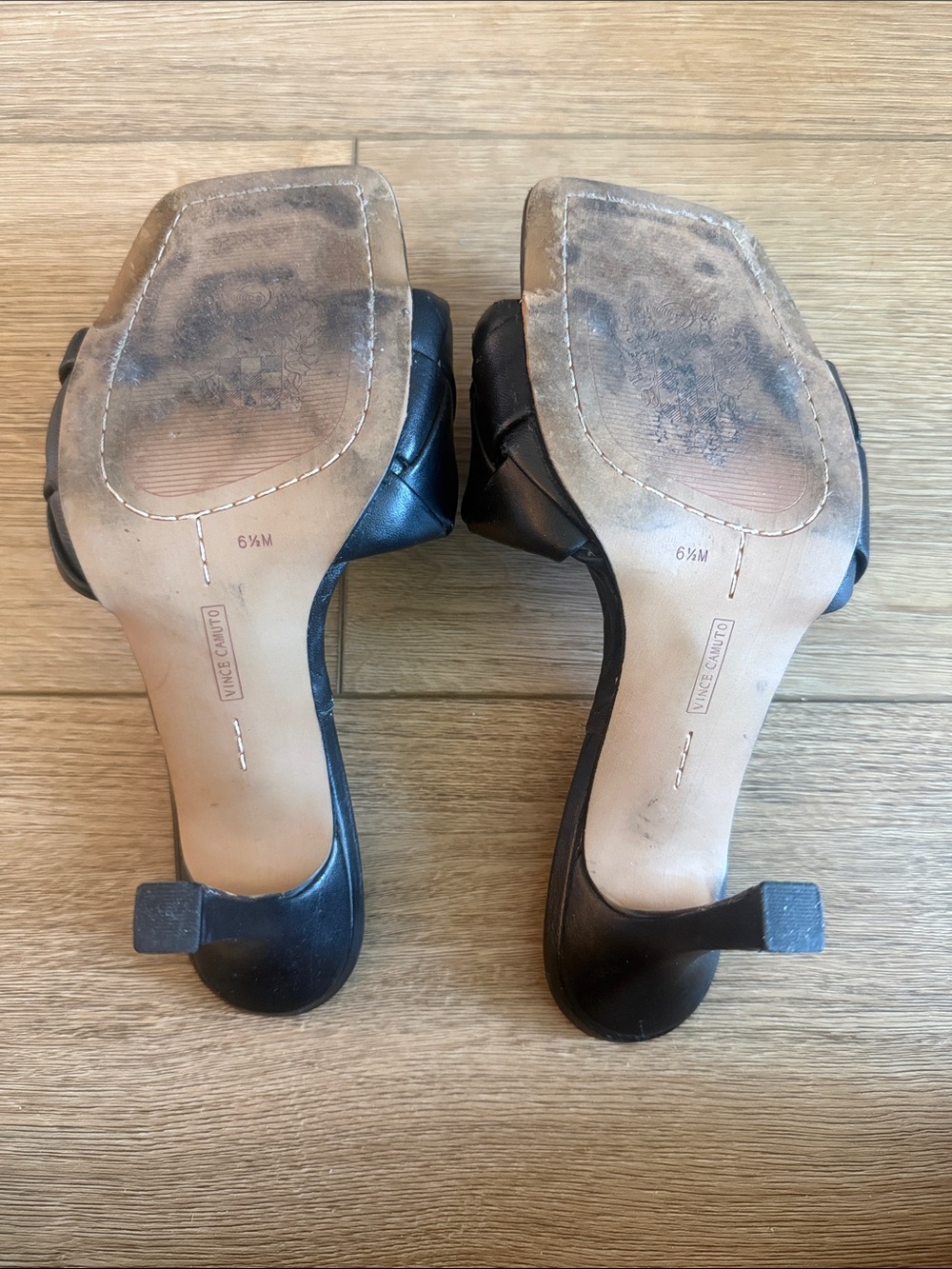 Vince Camuto Black Braided Slide Mules - Picture 5 of 5